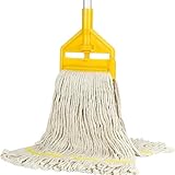 CHIZISX Bodenwischer aus Baumwolle, strapazierfähig, langer Griff, Holz, für tägliche...