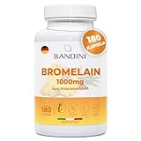 Bandini® Bromelain 10.000 (F.I.P) Hochdosiert 1000 mg je Dosis 180 Kapseln | Magensaftresistente...