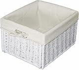 Regalkorb Schrankkorb *Dina* Korb Weiß Korbbox 26,5x19x31,5 cm Organizer Aufbewahrung eckig