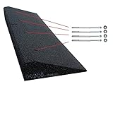bepco Bordsteinkanten-Rampe mit Befestigungs-Set, LxBxH: 100 x 25 x 10 cm aus Gummi (schwarz)...