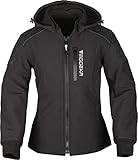 Modeka Clarke Damen Motorrad Textiljacke, schwarz, 46