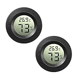 JEDEW 2-Pack Mini Digital Hygrometer Gauge Indoor Thermometer, Temperature Humidity Meter for...