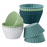 Silikon-Muffinförmchen – runde Kuchenformen – Cupcake-Förmchen, runde Backförmchen,...
