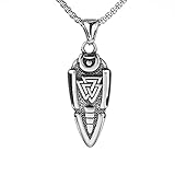 Herren-Halskette mit Odins Speer aus der nordischen Mythologie – Valknut-Symbol,...