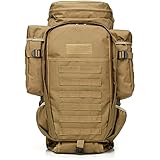 Mierty Jagdrucksack Mit Gewehrhalter, Militär Rucksack, Taktischer Rucksack 56-75L Armee...