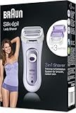 Braun Silk-epil 5-560 3-In-1 Kabelloser Elektrischer Rasierer, Trimmer- und Peeling-System, lila