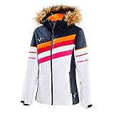 Black Crevice Damen Skijacke, schwarz/weiß, 46