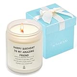 Happy Birthday Geschenke für Frauen, Freundschaftsgeschenke für Frauen, Lavendel Duftkerze,...