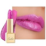 OULAC Lippenstift Metallic Glanz Finish, Rosa Glitter Lippenstift mit Lang Anhaltendem 3D Shine,...