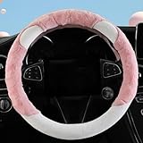 Auto Lenkradbezug für Mercedes-Benz CL, Fall Winter Warm Plüsch weichen Plüsch Lenkradbezug...