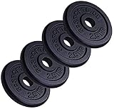 ScSPORTS® Hantelscheiben - Set, 2/4/5/10/15/20 kg, Ø 30/31 mm, Gusseisen - Gewichtsscheiben,...