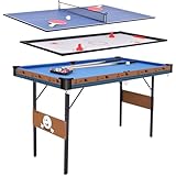 OYE 55Inch 3 in 1 Combo Spieltisch, Faltbarer Billardtisch/Billardtisch, Hockeytisch,...