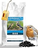 Futterbauer 25 kg Schwarze Sonnenblumenkerne im Papiersack für Vögel, 100% Natur, Hochwertige...