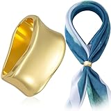 Joez Wonderful Schal-Ring-Clip, breites Band, klobige Kette, Seide, Schal-Clips, Schalverschluss,...
