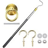 Yjcnelcr Ausziehbare Dachbodenleiter-System, Set mit 3-stufigen, verstellbaren Designs und antiken...