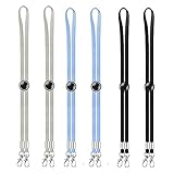6 Stück Maskenband für Mundschutz, Einschließlich Schwarzer/Weißer/Blauer Maskenkette Lanyard,...