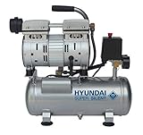 HYUNDAI Silent Kompressor SAC55751 (Druckluftkompressor tragbar klein kompakt leise, ölfrei,...