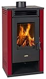 EEK A+ Kaminofen Prity K2 GT Bordeaux, dauerbrandfähig – 8,1kW