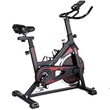 Heimtrainer Fahrrad mit 10kg Schwungrad, Fitness Fahrrad für Zuhause, Widerstand Einstellbar, LCD...
