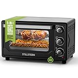 Stillstern Minibackofen mit Umluft (25L, DE Version, inkl. Frittierkorb) Auftauen, 2 Std. Timer,...