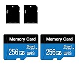 2 Pack 256 GB Micro Memory Card with Adapter, TF Card Class 10, Mini Memory Card for...