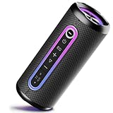Bluetooth Lautsprecher mit Licht, Bluetooth 5.4 Musikbox, Dual Lautsprecher, Dualen Bass-Treibern,...