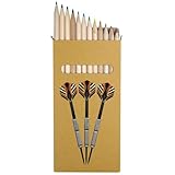 Azeeda 12 x 'Dart-Set' Lange 178mm farbige Bleistifte/Bleistift Set (PE00076005)