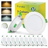 Fondiiz LED Einbaustrahler 230V Dimmbar, 12er Set LED Spots 68mm Lochmaß, 5W Deckenspots LED...