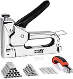 NEU MASTER Handtacker Set - Tacker für Holz 3 in 1 Tackerpistole mit 2000 Klammern und...