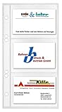 VELOFLEX 5352000 - Visitenkartenhüllen 110 x 210 mm, für 6 Karten pro Hülle, transparent, 10er...