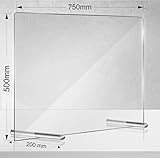 Manschin Laserdesign Acryl Schutzschild | Niesschutz | Spuckschutz | Thekenaufsteller | Schutz gegen...