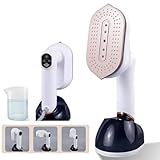 BLOGLOER Clothes Steamer Dampfglätter 1200W, Tragbarer Dampfbürste, Metall Dampfplatte, Reise...
