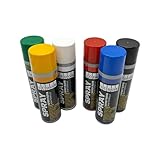 Sprayfarben-Set 6 Farben je 200 ml. Schnelltrocknende Sprühfarben für Holz, Stein, Wand, Metall,...