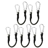 VALICLUD 5 Stück Bungee Seile mit Karabinerhaken 8mm Elastische Spanngurte für Gepäckbefestigung...