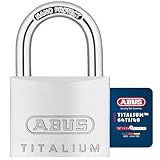 ABUS Vorhängeschloss Titalium 64TI/40 - Kellerschloss mit Schlosskörper aus Spezial-Aluminium -...