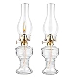 2 Stück Petroleumlampe für Innenräume, Retro-Öllampe, Öllampen aus Glas, Petroleumlampe Outdoor...