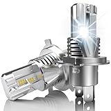 KATUR H4 Halogen Lampen 600% Helligkeit 9-32V 120W 24000LM 6000K Xenon Weiß H4 Abblendlicht und...