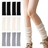 6 Paar Leg Warmers, Stulpen Damen Beinstulpen Legwarmers Beinwärmer Aus Den 90ern,Gestrickte...