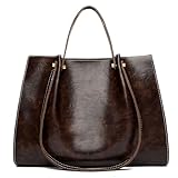 Waniki Handtasche Damen Groß Elegant Umhängetasche PU Leder Schultertasche Einfache Tote Bag...