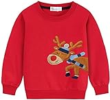 EULLA Kinder Jungen Mädchen Weihnachts Sweatshirts Pullover Warme Weihnachtspuli für Baby 1-7...