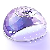 Janolia Nageltrockner, 86W UV LED Nageltrockner mit 4 Timer Einstellungen, Professionelles UV Licht...