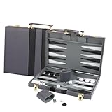 Schachbrett Große Backgammon-Sets for Erwachsene, klassisches Brettspiel for 2 Spieler, Erwachsene...