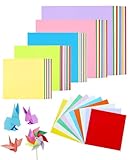 ALONK 500 Blatt Buntes Bastelpapier, 20 Farben Tonpapier in 5 Größen...