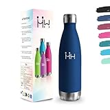 Trinkflasche, 500 ml BPA-frei, Trinkflasche Edelstahl, 304 Edelstahl, Wasserflasche, Doppelwandig...