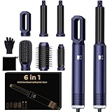 6 in 1 Hairstyler, Haartrockner & Airstyler Set mit Hair Dryer Brush, Lockenstab Automatisch Wrap,...