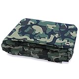 KARAT Camouflage Abdeckplane 100g/m² - Regenplane für Outdoor, Camping, Bauplane, Zeltunterlage,...