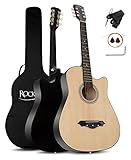 Rocktile WSD-5C-NT Slim Line Westerngitarren Set - Dreadnought Akustik Gitarre - Westerngitarre mit...