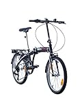 Multibrand PROBIKE Folding 20 Zoll Klapprad, Faltrad, Shimano 6 Gang, Herren-Fahrrad &...