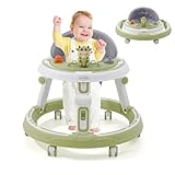 3 in1Lauflernhilfe,Babywalker Höhenverstellbar & Klappbar,Anti-Rollove Lauflernwagen mit 7-Fach...