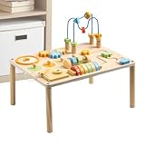 Generisch Baby Aktivitätstisch,Spieltisch | Lernspielzeug aus Holz mit Kugelbahn und Steckspiel...